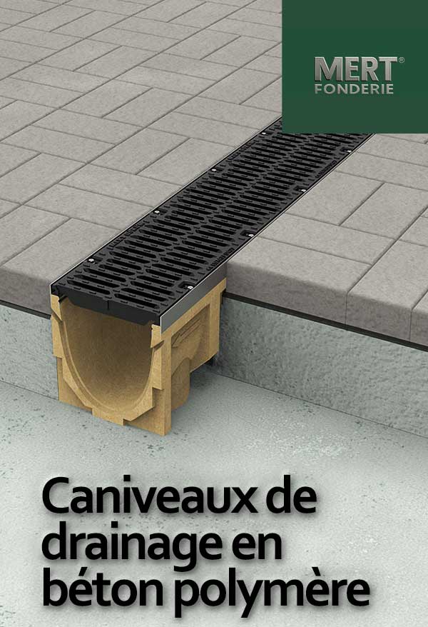 Caniveaux de drainage en béton polymère